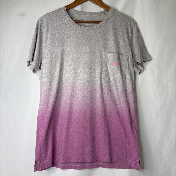 Victoria's Secret Tops - Victoria's Secret PINK Ombre Logo Campus Shirt Short Sleeve Med T-shirt Casual